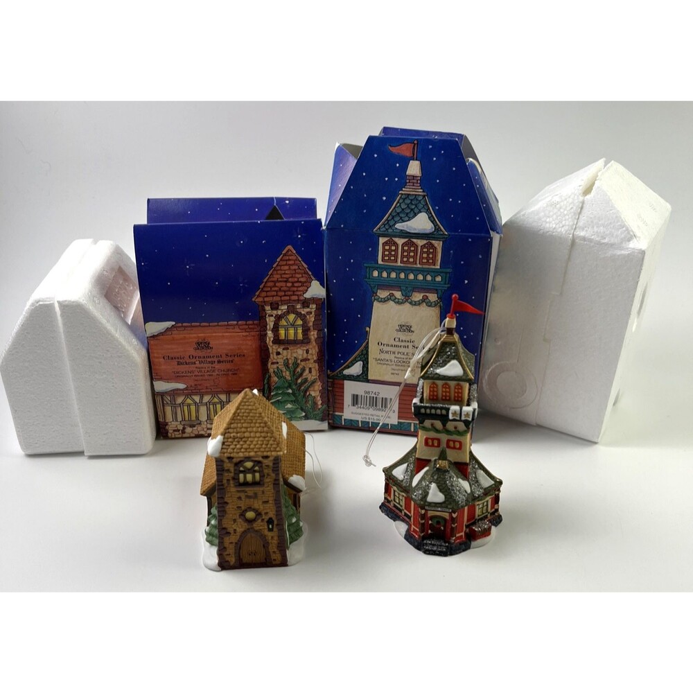 Dept 56 Classic Ornament Dicken's Village Church/Santa's Lookout Tower 98742